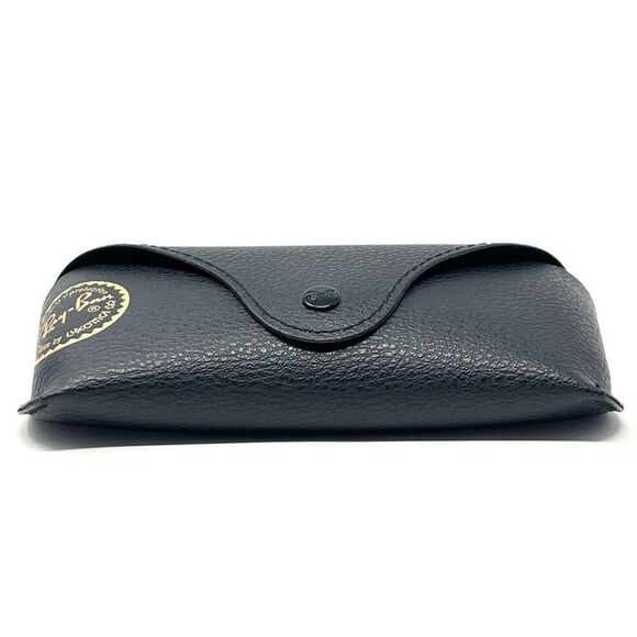 Ray-Ban Black Leather Glasses Case for Sunglasses Eyeglasses with Cleaning Cloth - Picture 4 of 12